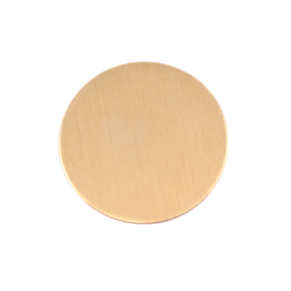 Metal Stamping Blanks Brass Round, Disc, Circle, 22mm (.87"), 24g, Pack of 5